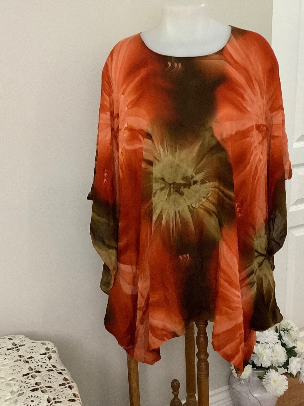The Good Mermaid Autumn Caftan Top M-L & XL to 40 bust